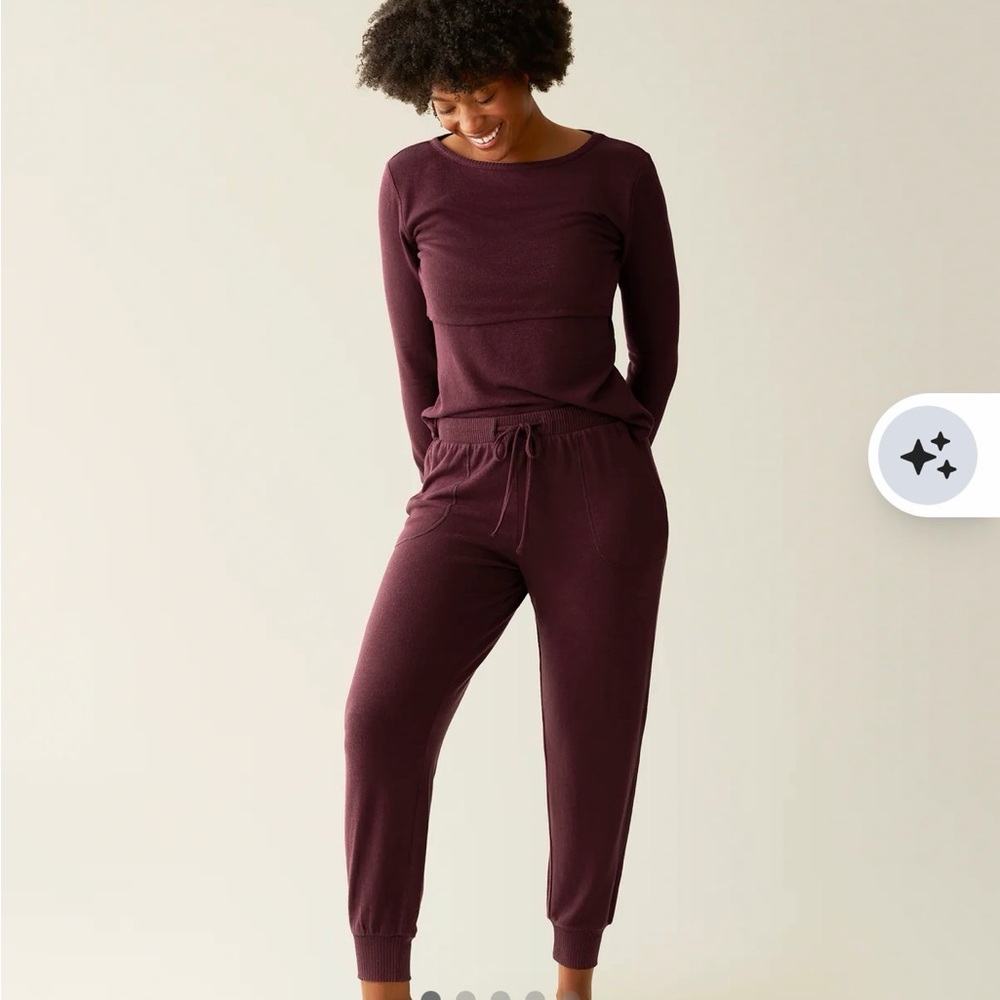 Kindred Bravely Women's Pajama Set in Dark Purple